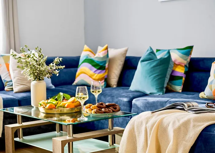 アパート Panoramic Beachfront Island Views King Size Terrace ザボリッチ